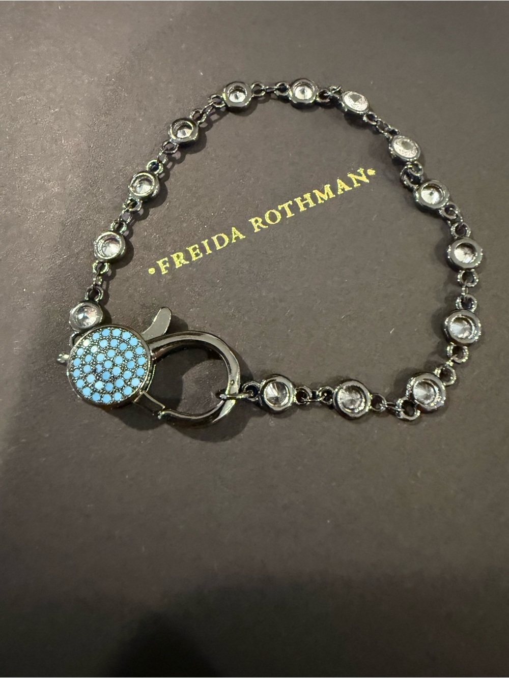 Freida Rothman Blue Crystal Accent Bracelet